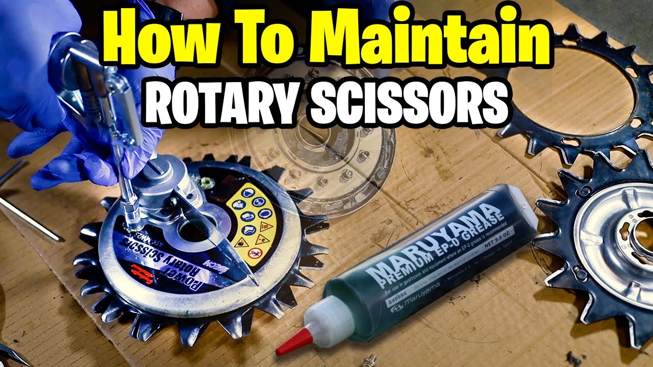 How to Maintain Power Rotary Scissors ~ clean ~ maintenance ~ grease ~ disassembly and assembly ~