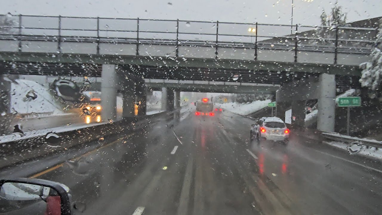 1/9/25, Snowy Trucking from Petersburg to Ladysmith 🌨️: Winter Adventures on Virginia’s Roads  4K