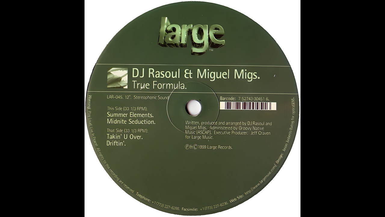 DJ Rasoul & Miguel Migs - Summer Elements (1999) [Vinyl]