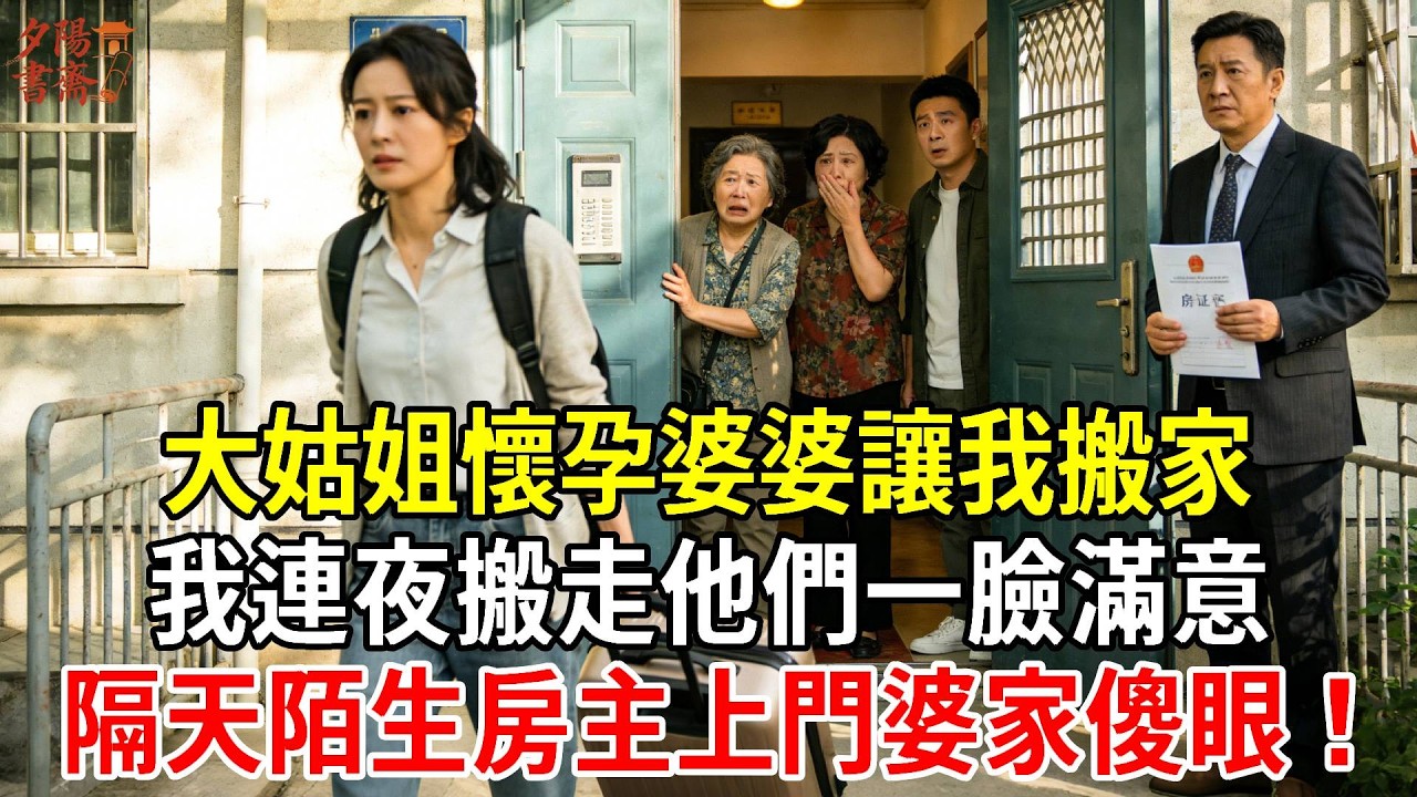 大姑姐懷孕婆婆讓我搬家，我連夜搬走他們一臉滿意。隔天陌生房主上門婆家傻眼！!#情感故事 #生活經驗 #為人處世 #老年生活#故事