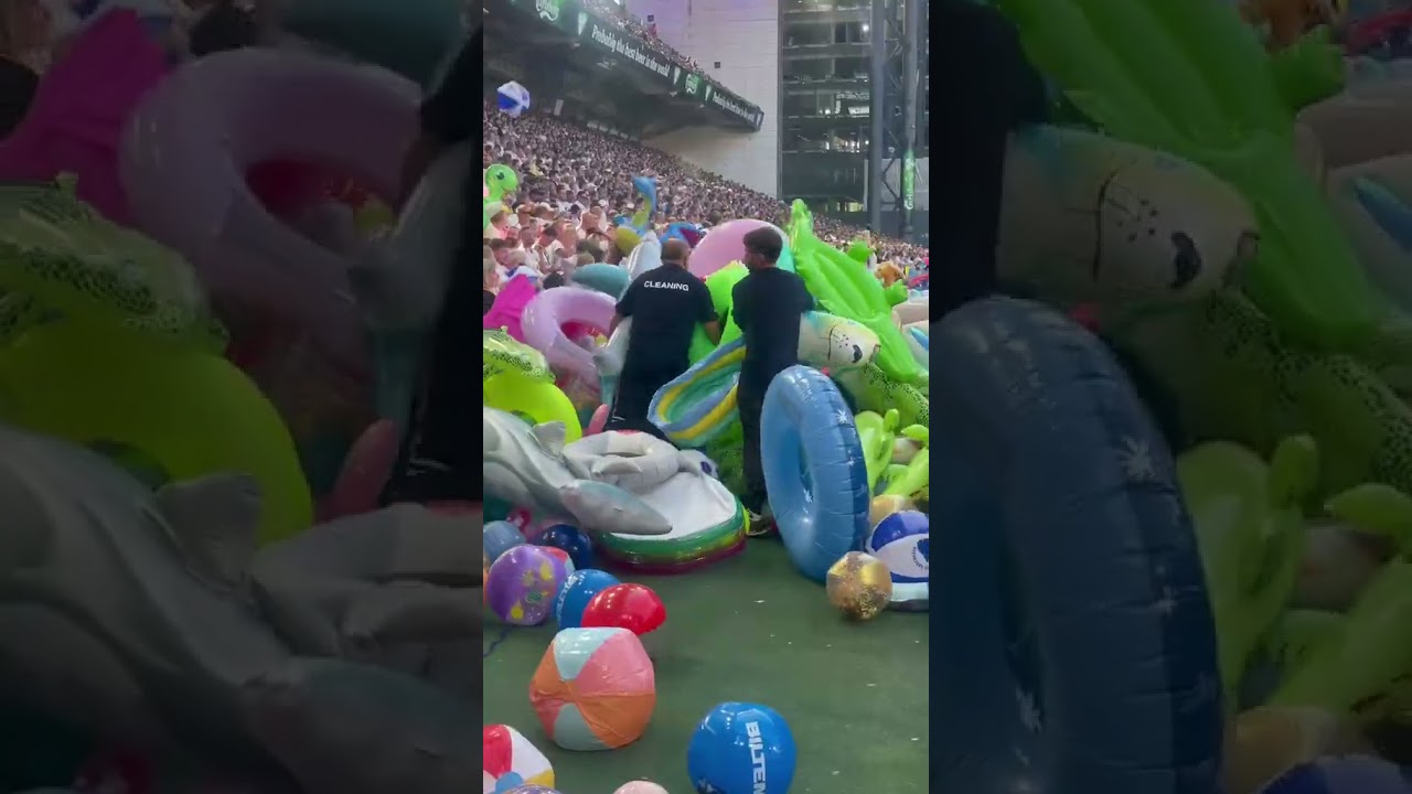Every last game of the season, we throw inflatable beach toys to wish the players and fans a good ho