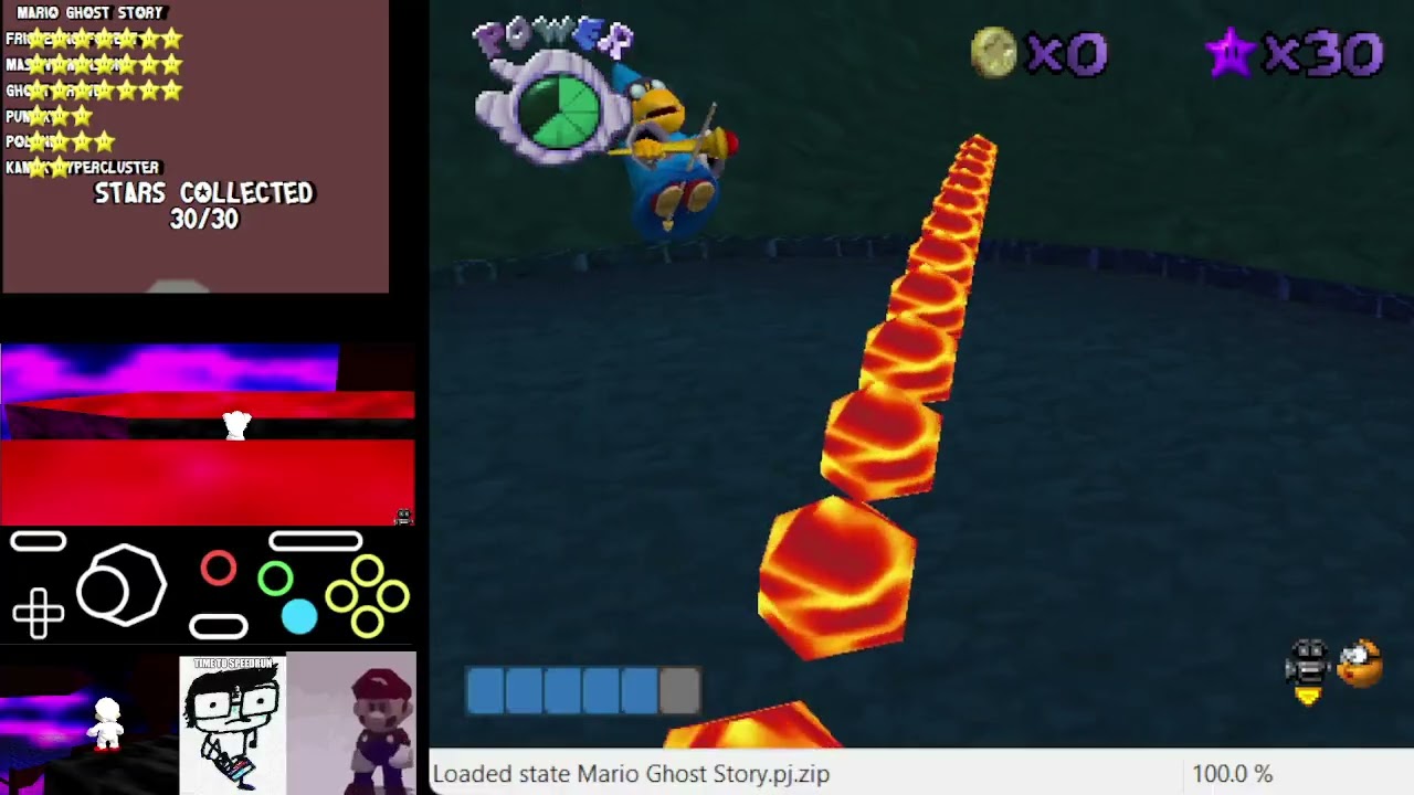 Super Mario Ghost Story - Kamek Hypercluster Final Star and Fight (savestateless)
