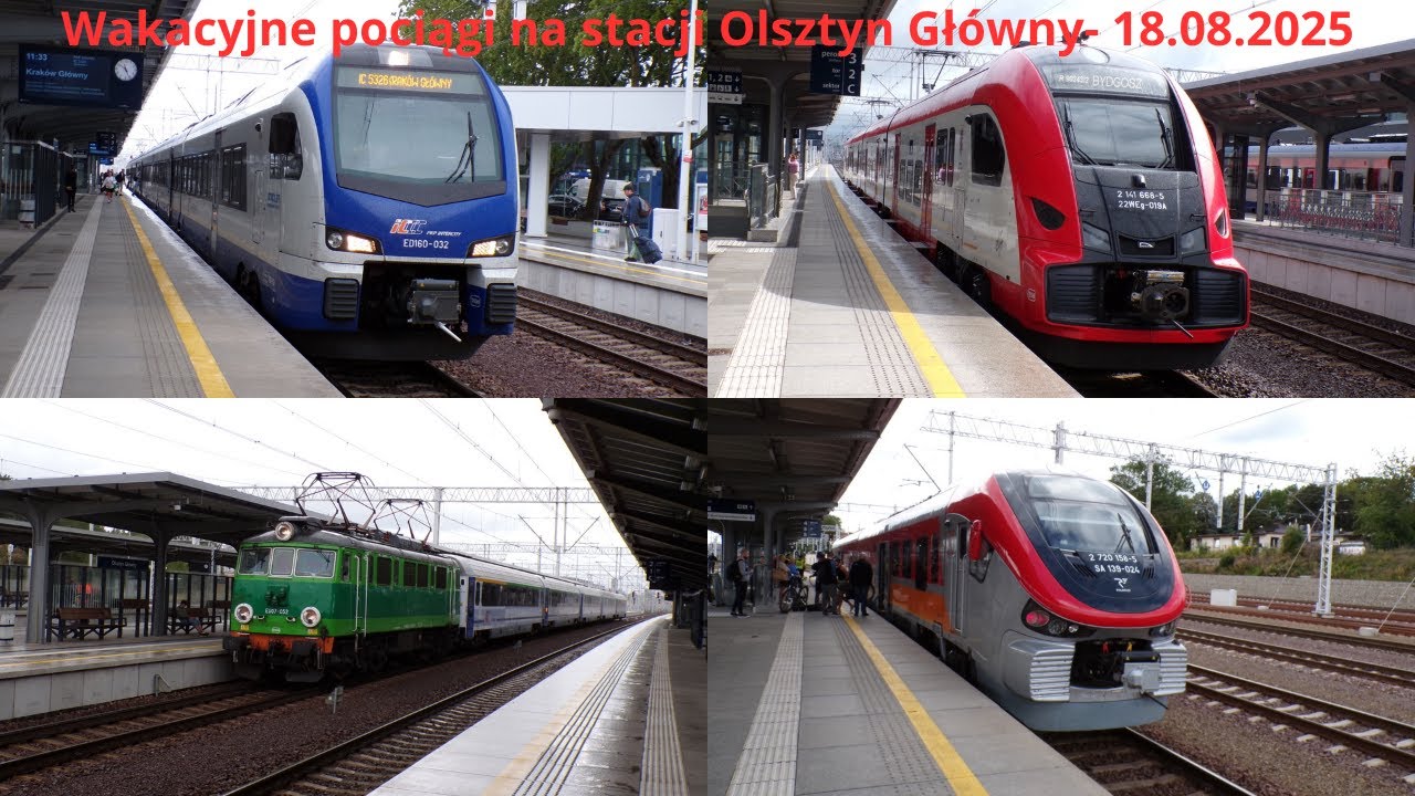 Wakacyjne Pociągi na stacji Olsztyn Główny- 18.08.2025