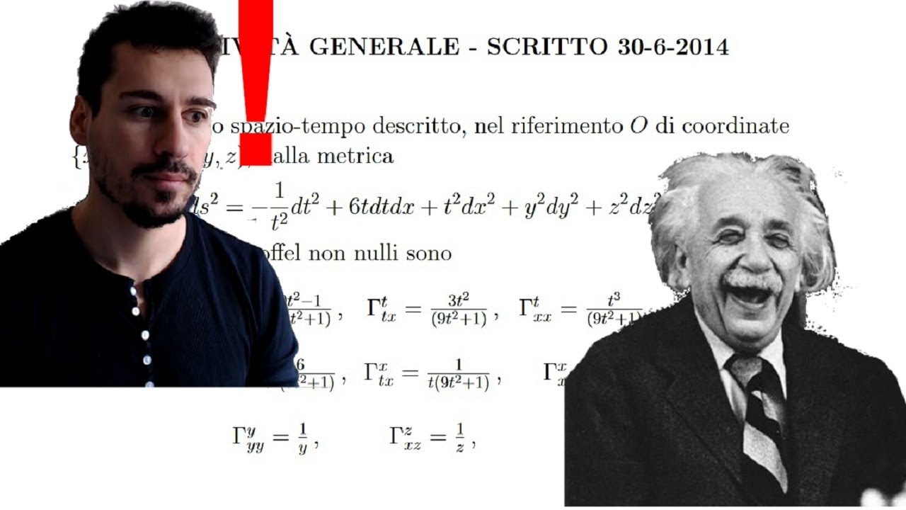 Ecco com'è un ESAME di RELATIVITÀ GENERALE all'università