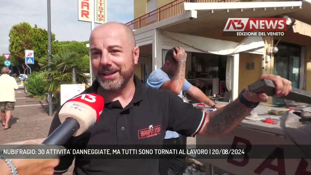NUBIFRAGIO: 30 ATTIVITA' DANNEGGIATE, MA TUTTI SONO TORNATI AL LAVORO | 20/08/2024