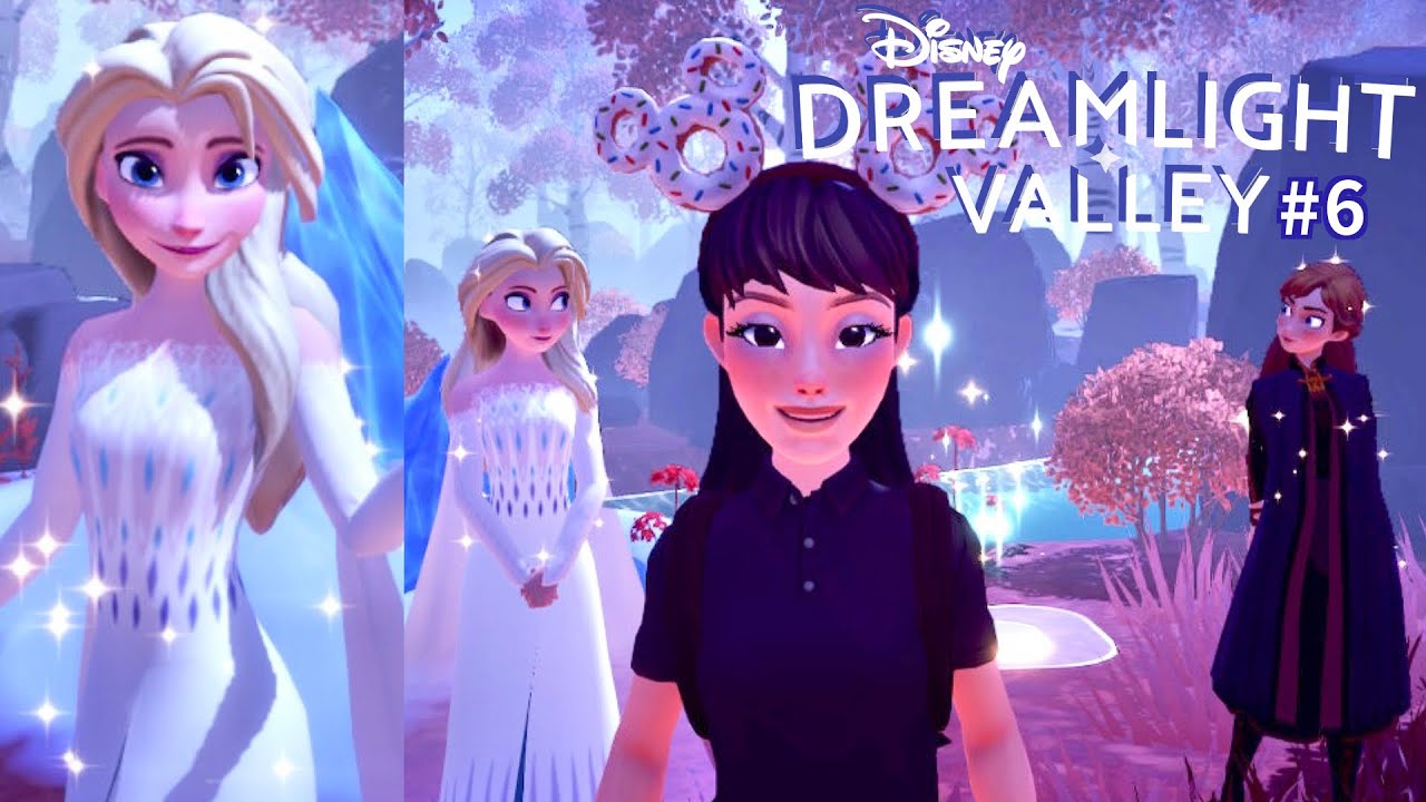 Rencontre avec Anna et Elsa La reine des neiges ❄️ Disney Dreamlight Valley 6 Let's play en couple