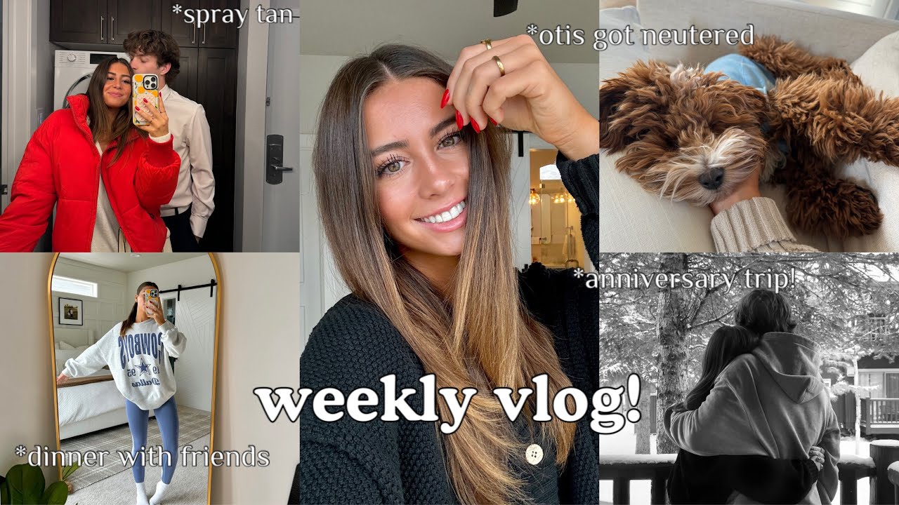 WEEKLY VLOG! anniversary trip, otis got neutered, gingerbread house making & more!
