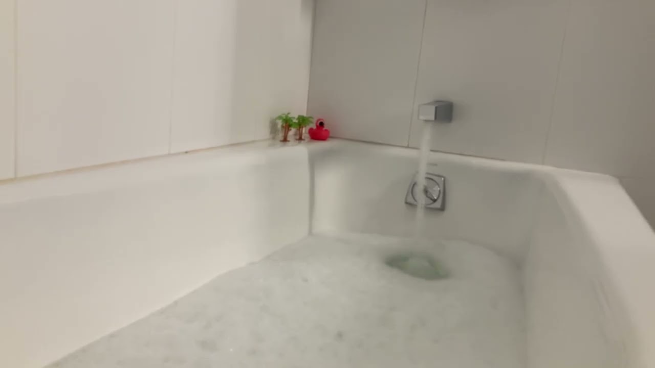 Bathtub Filling ASMR // Filling with Some Bubbles 3 Hour Loop