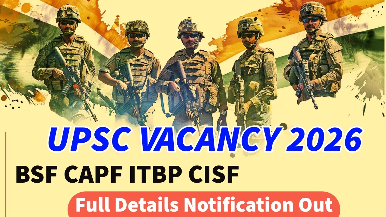 UPSC CAPF Assistant commandant 2026 | BSF New vacancy 2026 |  How to Apply Step-by-Step