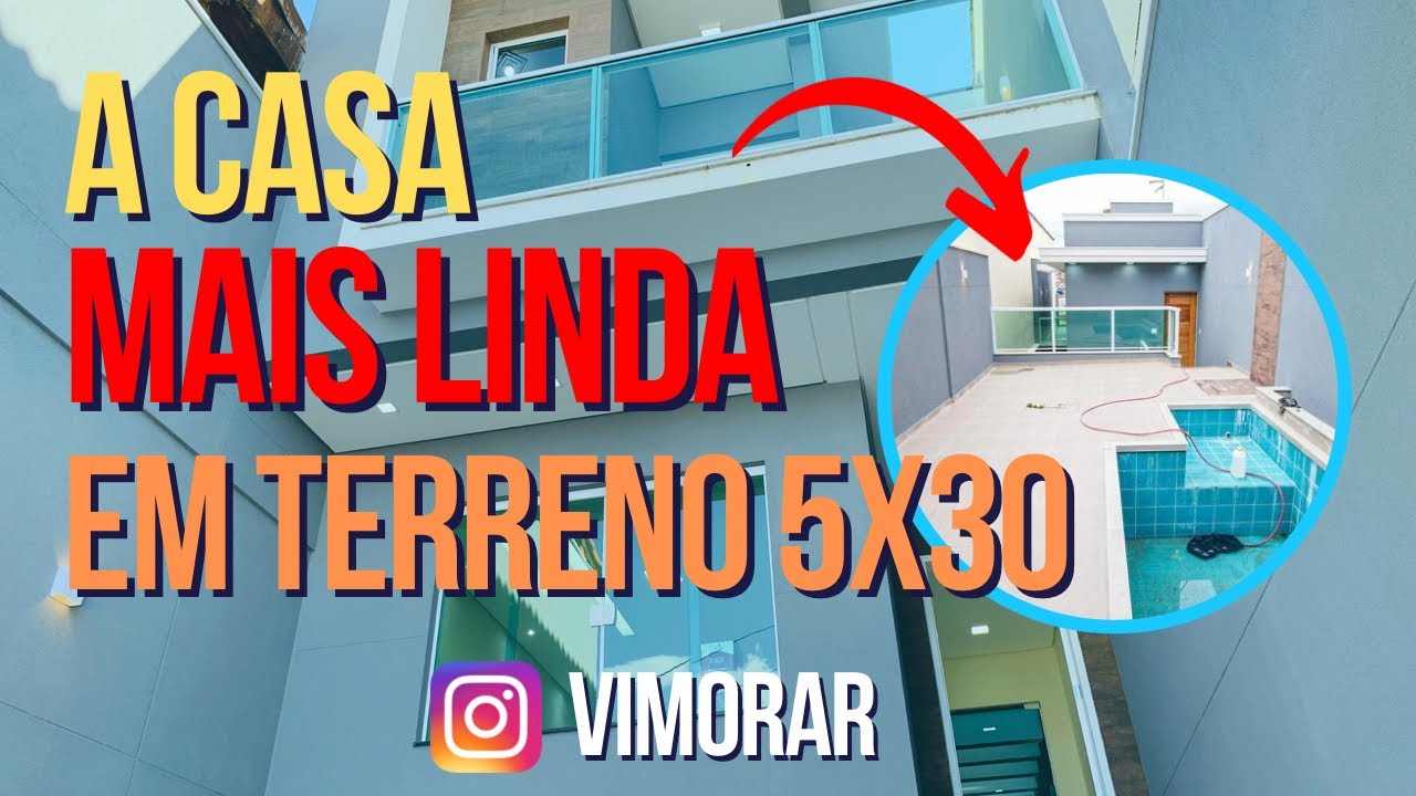 A casa mais linda em terreno de 5X30 que você nunca viu!