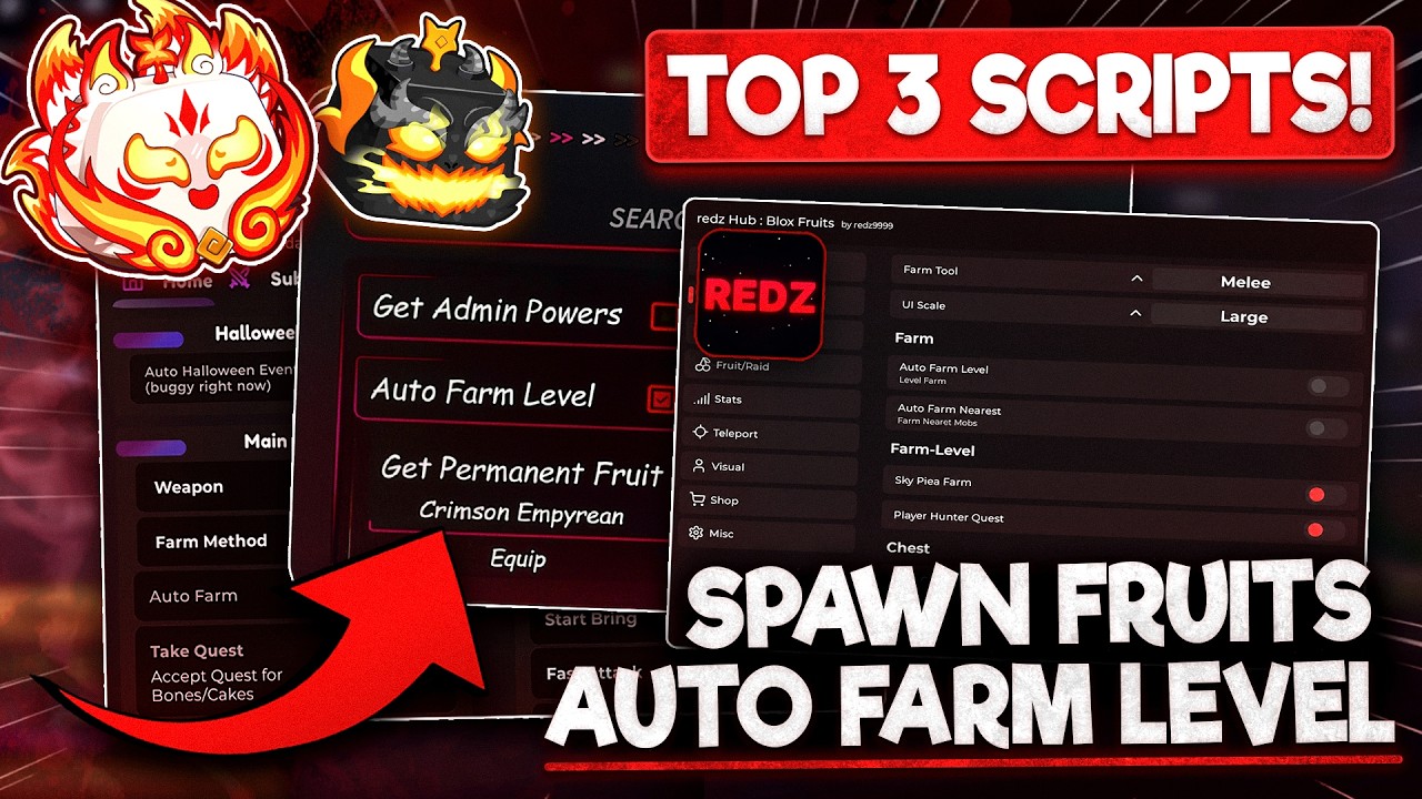 ТОП-3 ЛУЧШИХ СКРИПТА ДЛЯ Blox Fruits БЕЗ КЛЮЧА &mdash; Spawn Fruits, Автофарм, Fruit Sniper, Быстрая атака