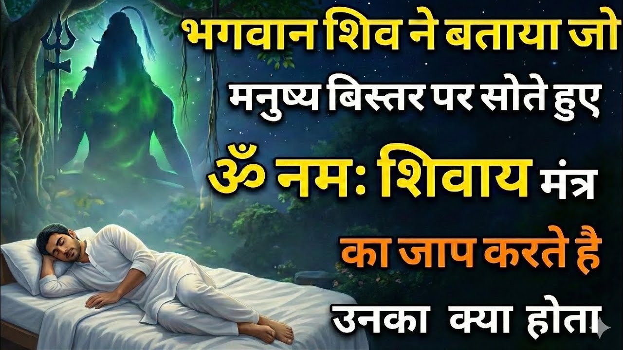 भगवान शिव ने बताया जो मनुष्य बिस्तर पर सोते हुए ॐ नमः शिवाय मंत्र का जाप करते है उनका क्या होता है। 
