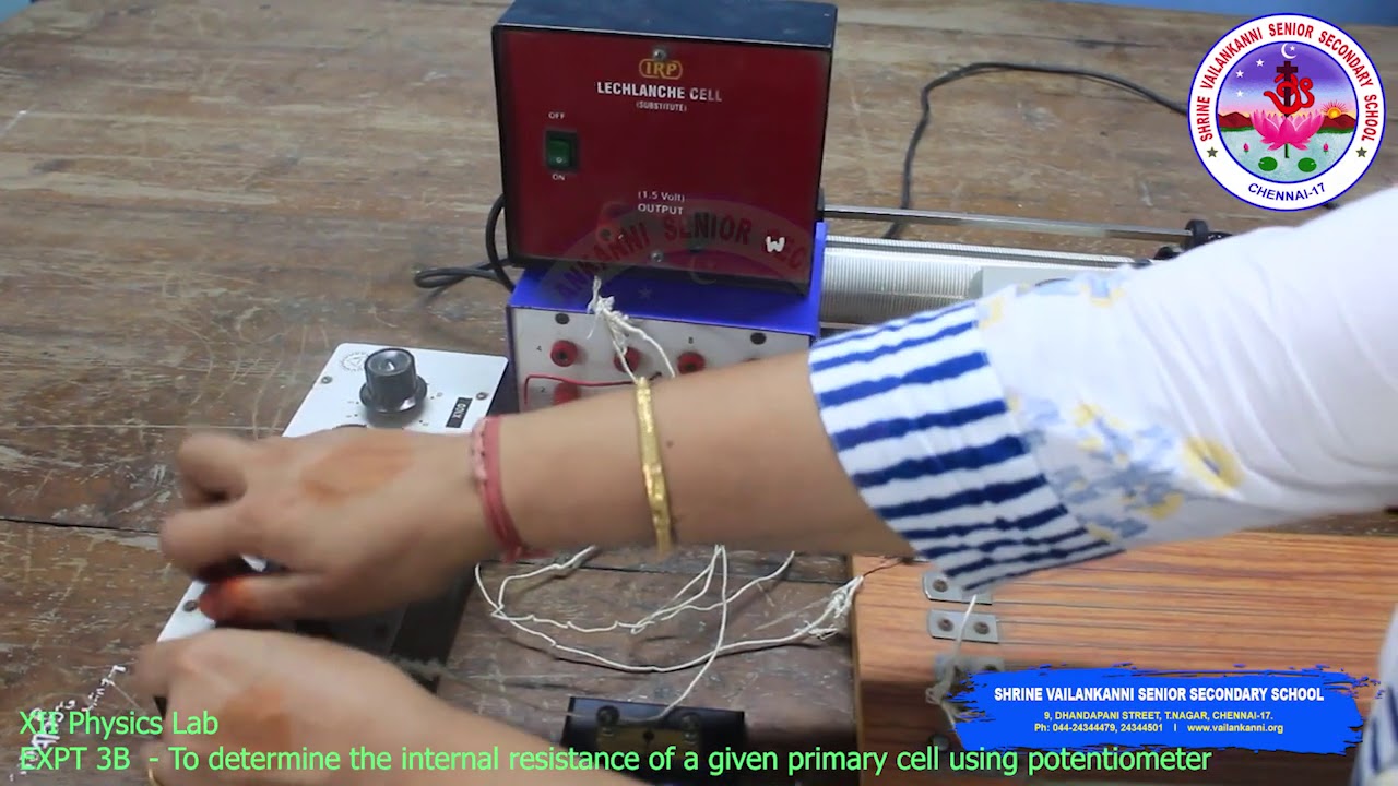 SVSSS (12 CBSE) Phy Lab 3B - To determine the internal resistance of a primary cell  - potentiometer