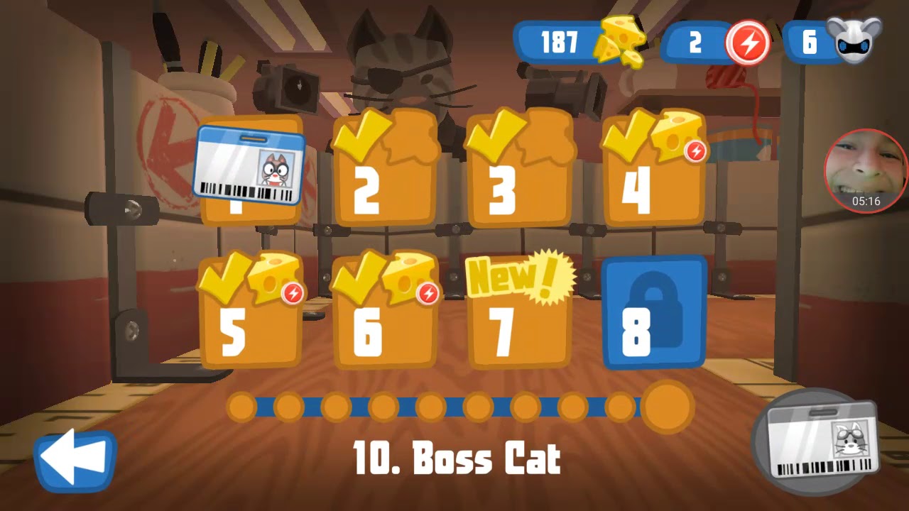 Mouse bot lab 10 boss cat defeated