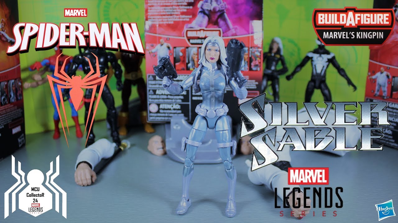 Marvel Legends SILVER SABLE Spider Man Wave 11 Kingpin BAF figure review