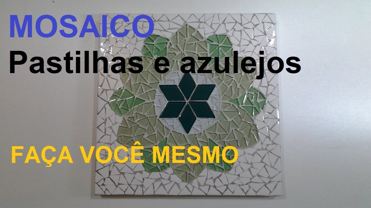 MONTANDO UM MOSAICO COM PASTILHAS DE VIDRO E AZULEJOS - @luci buzo