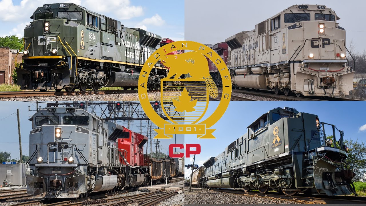 Canadian Pacific SD70ACU Locomotives: All 5 CP Veterans Units In Action!