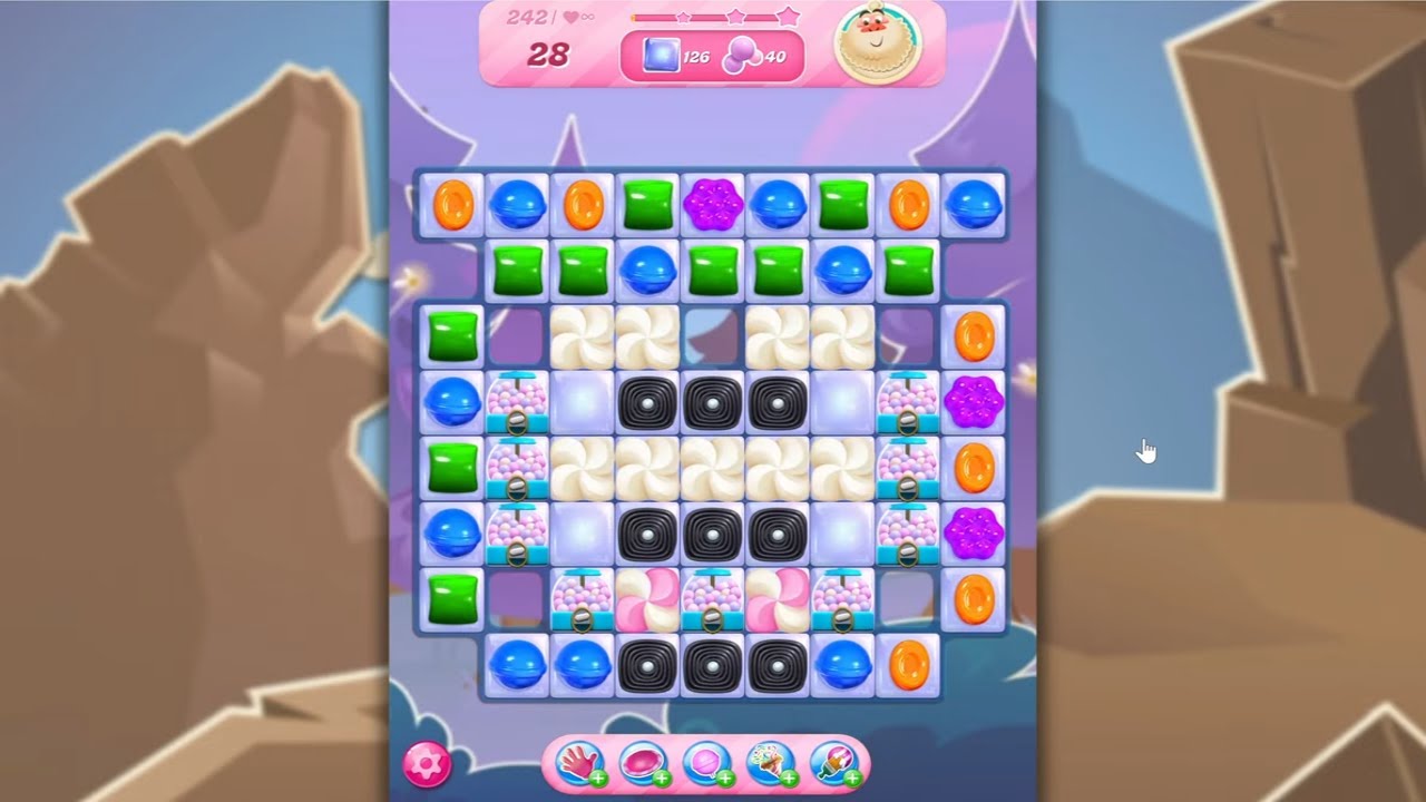 Candy Crush Saga LEVEL 242 NO BOOSTERS (new version)🐟☑️