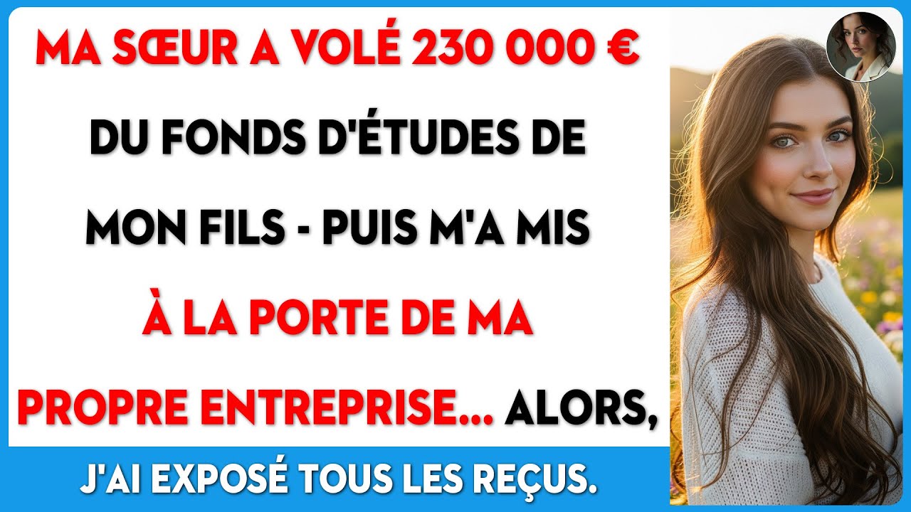Ma sœur a volé l'argent de mon fils et m'a virée de ma société. J'étais pourtant la PDG.