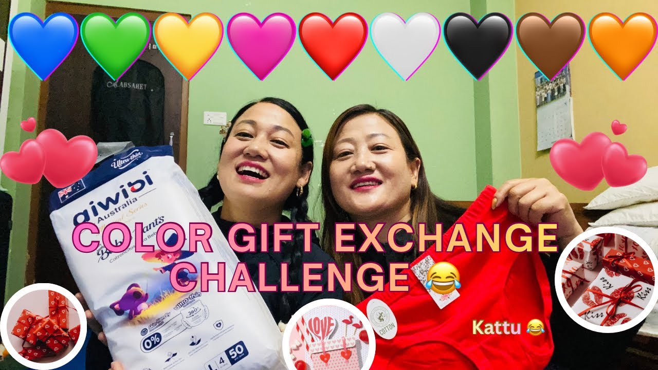 COLOR GIFT EXCHANGE CHALLENGE WITH SISTER 😂LASTAII MAZA AAYO 😂GAME JASARI NAI KHELIYO 😂@Suzuchams 