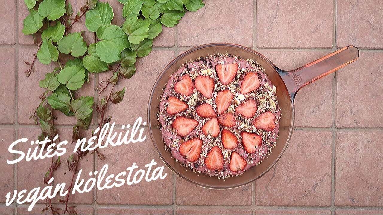 Sütés nélküli vegán epres kölestorta recept