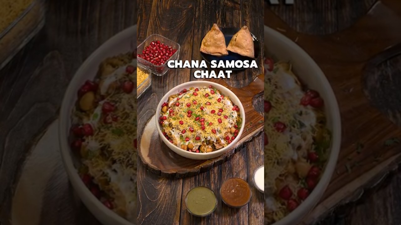 Рецепт чаата из нута и самосы | Чаат в уличном стиле