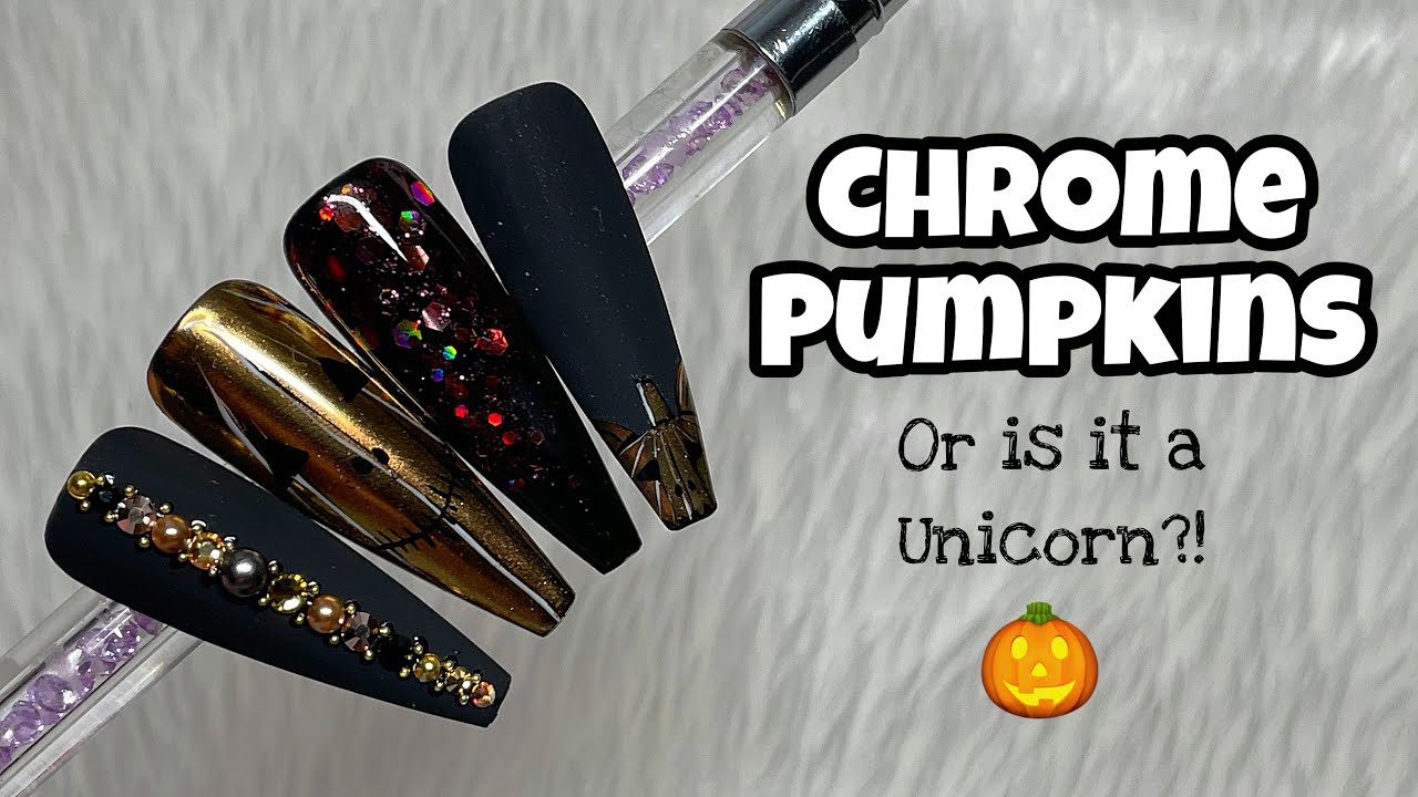 Chrome Pumpkin Nails | Nail Sugar | Madam Glam