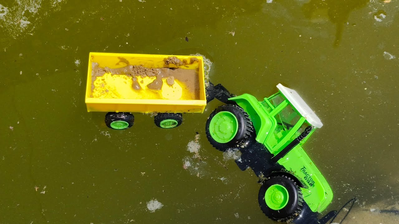 Tractor wala cartoon | Dumper Truck | Tractor Trolly | Jeep | Mitti Loading Accident In Water | Toy