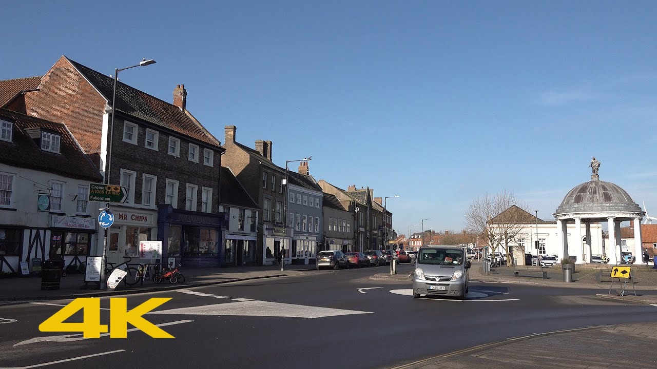 Swaffham Walk: Town Centre【4K】