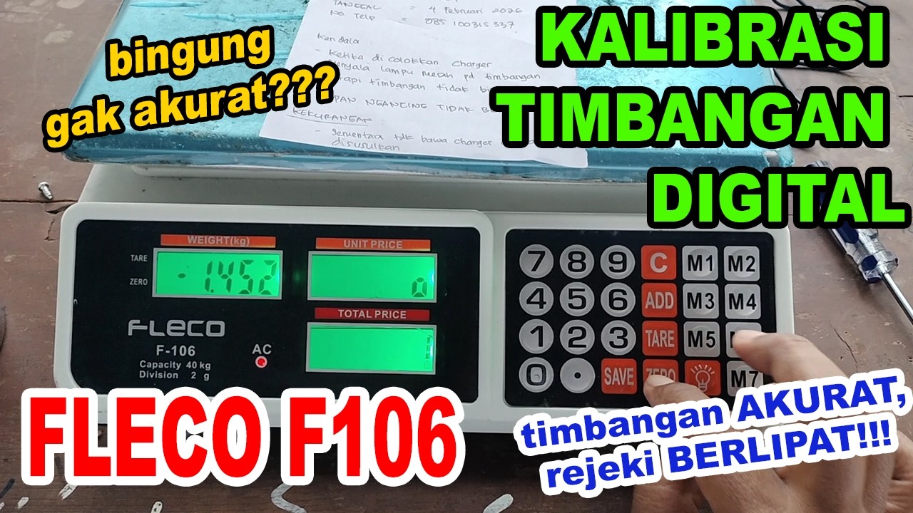 Tutorial Kalibrasi timbangan digital FLECO F106 40kg / Weigh Scale Calibration