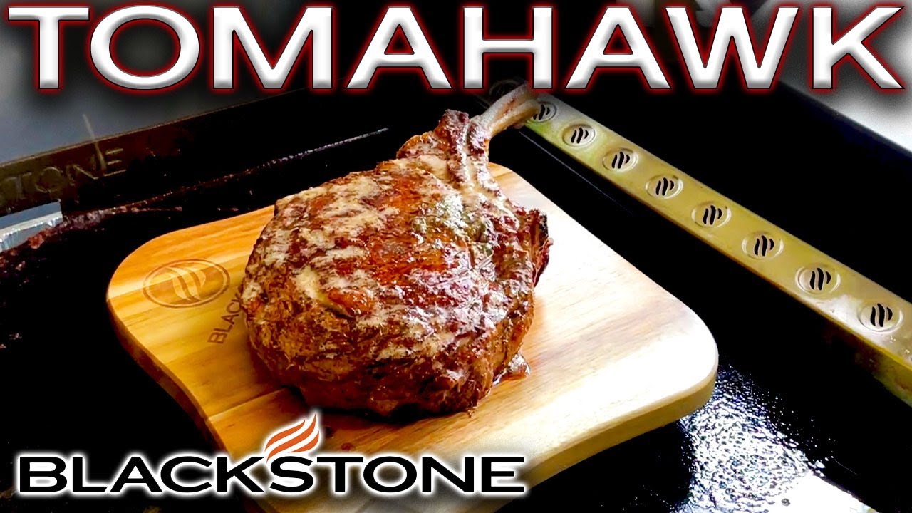 AMAZING TOMAHAWK STEAK ON THE BLACKSTONE GRIDDLE!  28" CULINARY AIR FRYER COMBO - LET'S CELEBRATE!