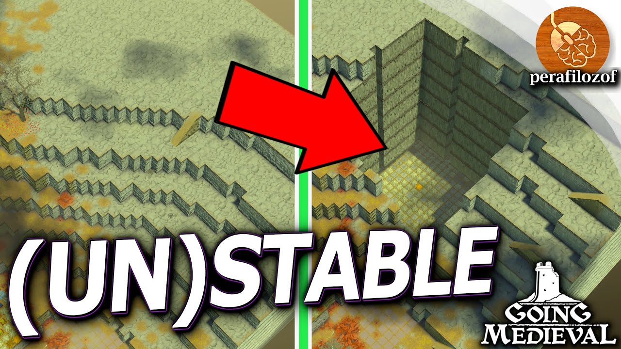 🔺Structural Stability in Going Medieval collapses of walls, roofs & floor | Biggest underground room