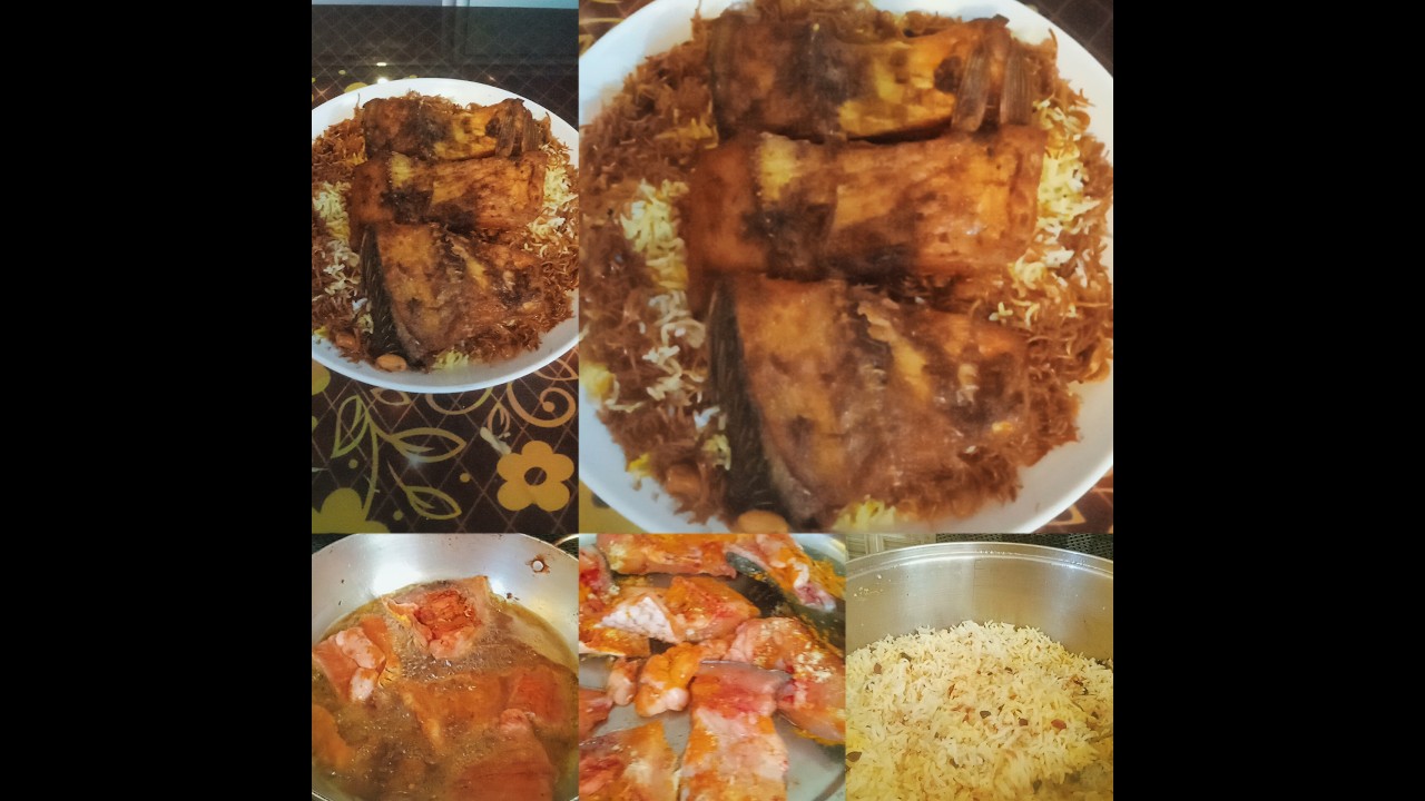 #سمك مقلي مع أطيب رز وحشوة لل طبق شوكولاته دبي 