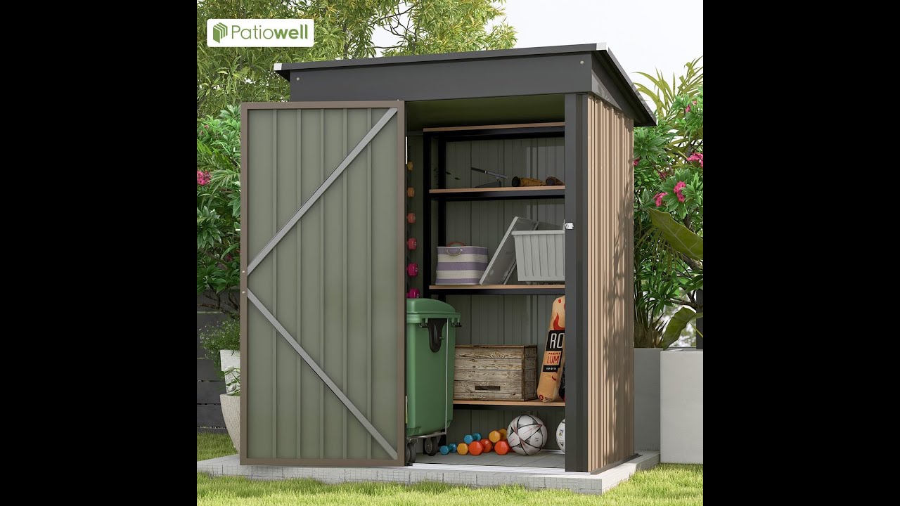 Patiowell 5x3 FT Metal Shed: Ultimate Outdoor Storage Solution