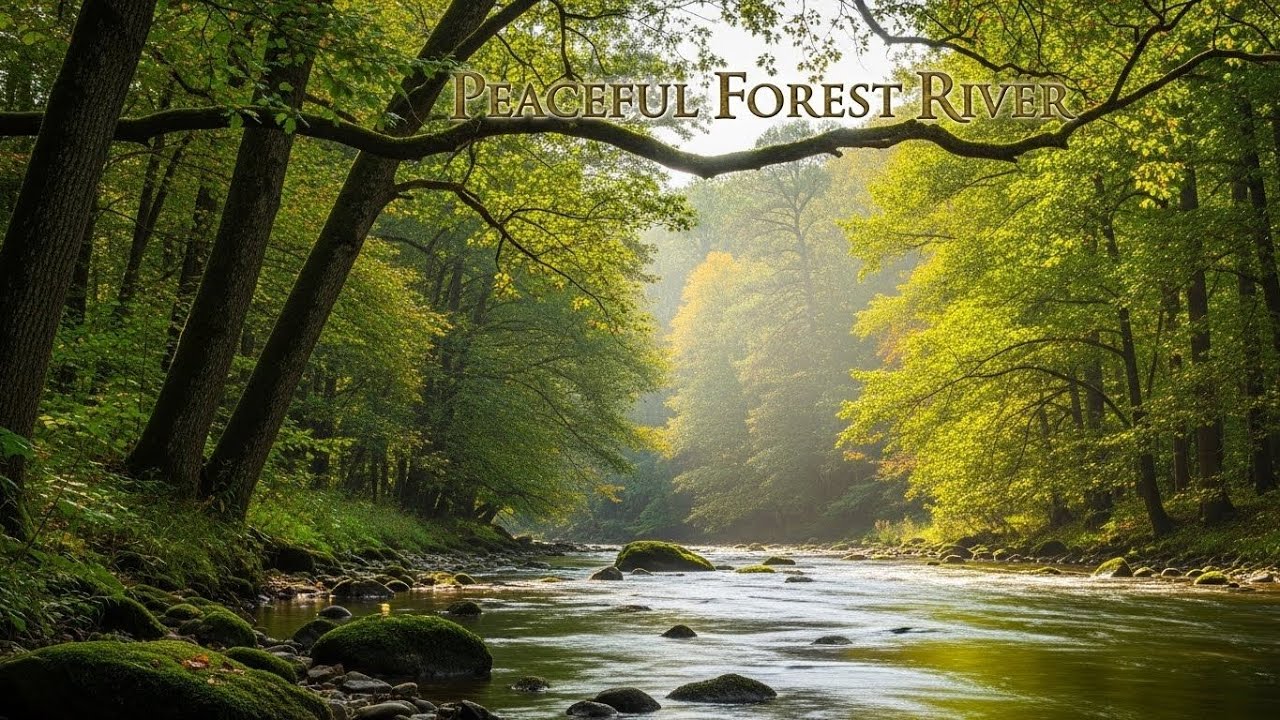 Tranquil River Flow 🌿 Soothing Nature Soundscape for Sleep and Stress Relief #613