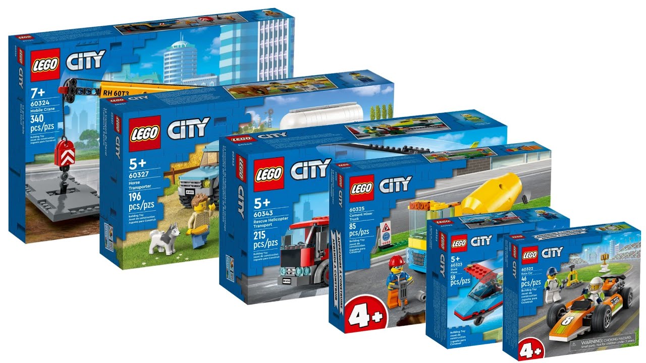 Все наборы LEGO City Great Vehicles 2022 для скоростной сборки