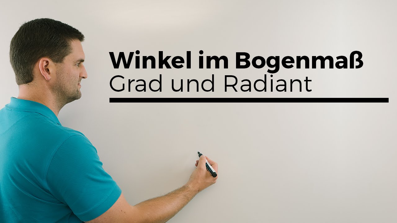 Winkel im Bogenmaß, Grad und Radiant, Einheitskreis, Trigonometrie | Mathe by Daniel Jung