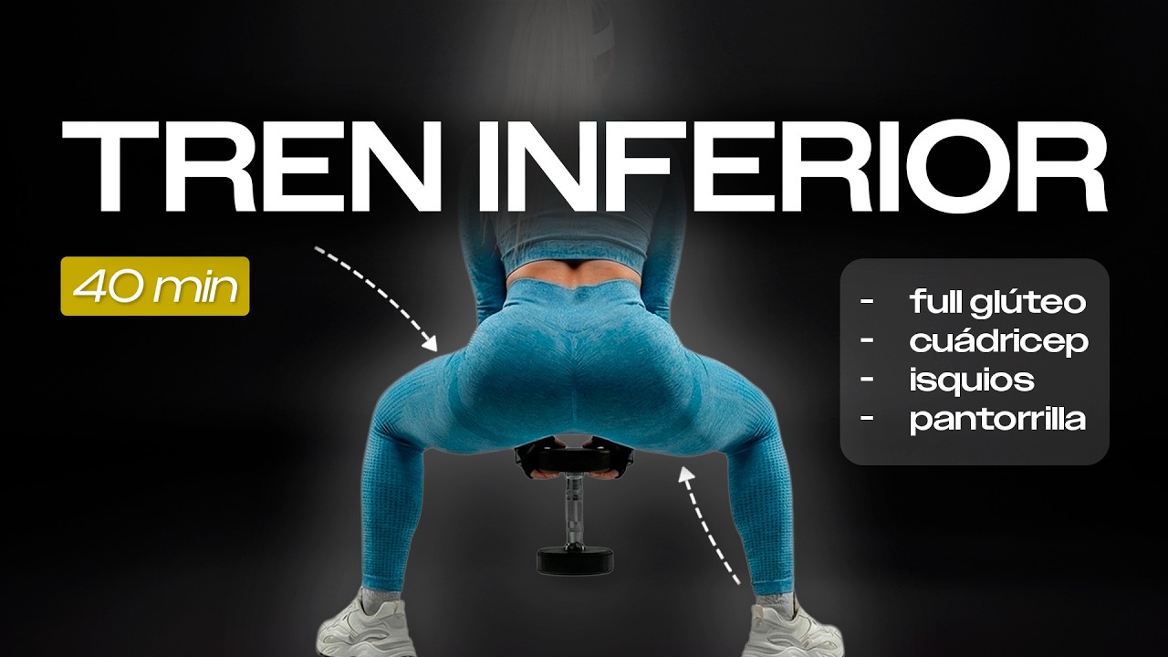 GLÚTEOS y PIERNAS en FUEGO 🔥 45 Min Mancuernas en Casa (Tren Inferior Completo)