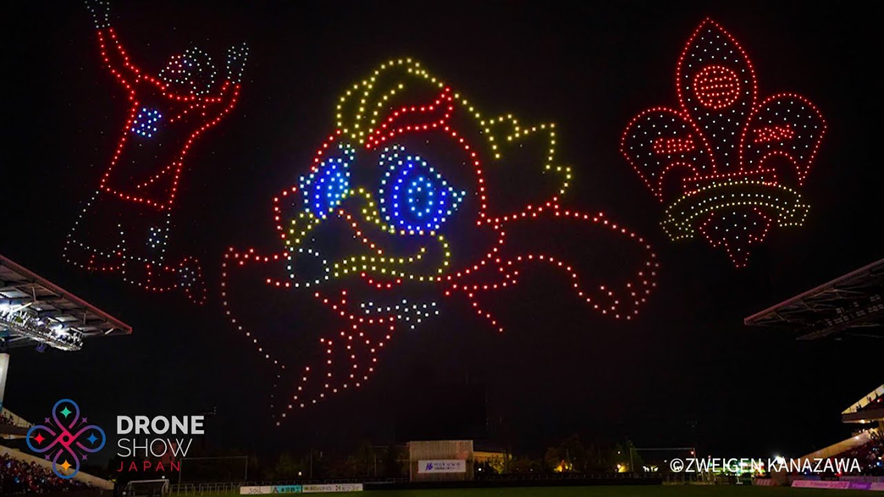 【ドローンショー】6/14(土)500機のドローンが夜空を彩りました。次回8/16(土)にもドローンショーを開催します｜協力：株式会社ドローンショー・ジャパン