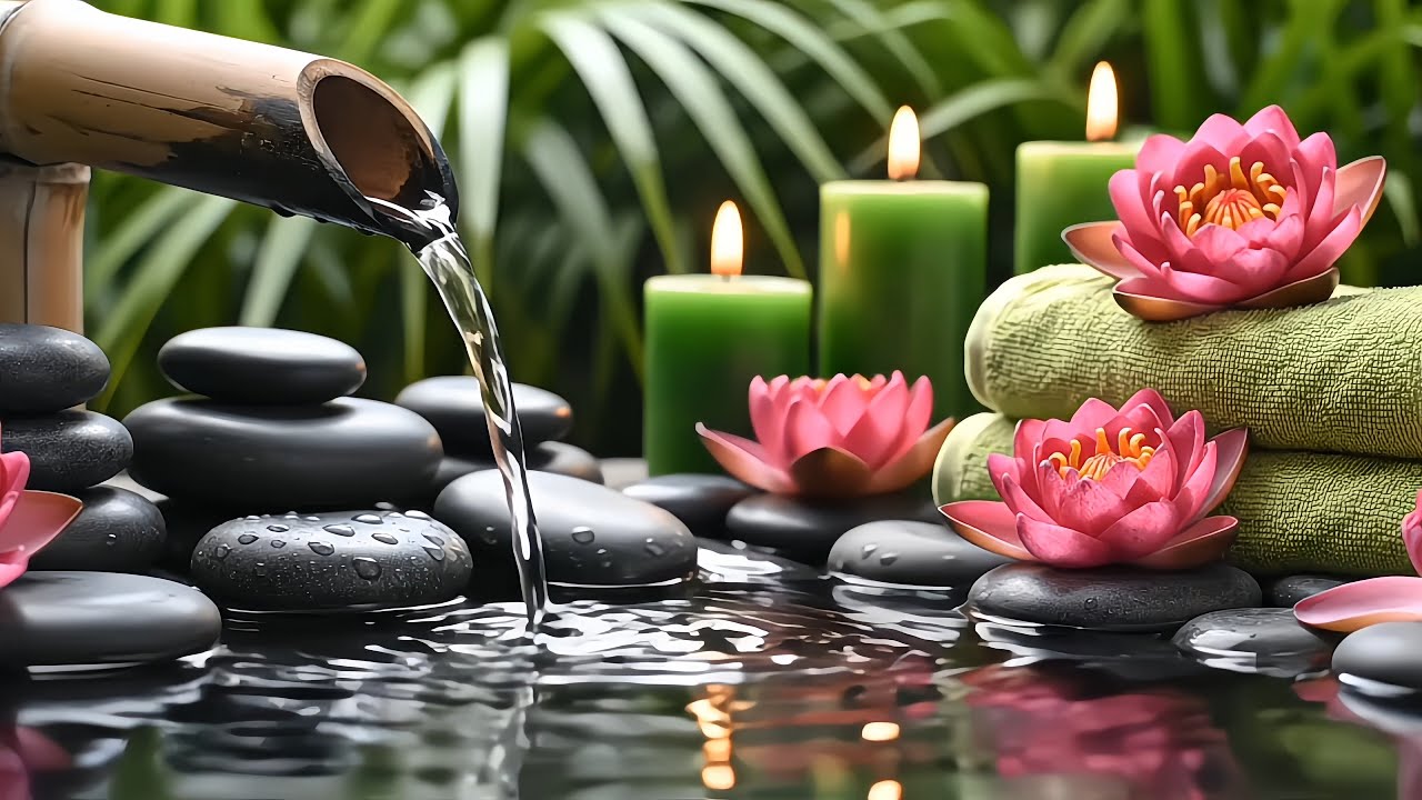 Luxury Spa Ambience 💧 Flowing Water, Zen Stones & Deep Relaxation