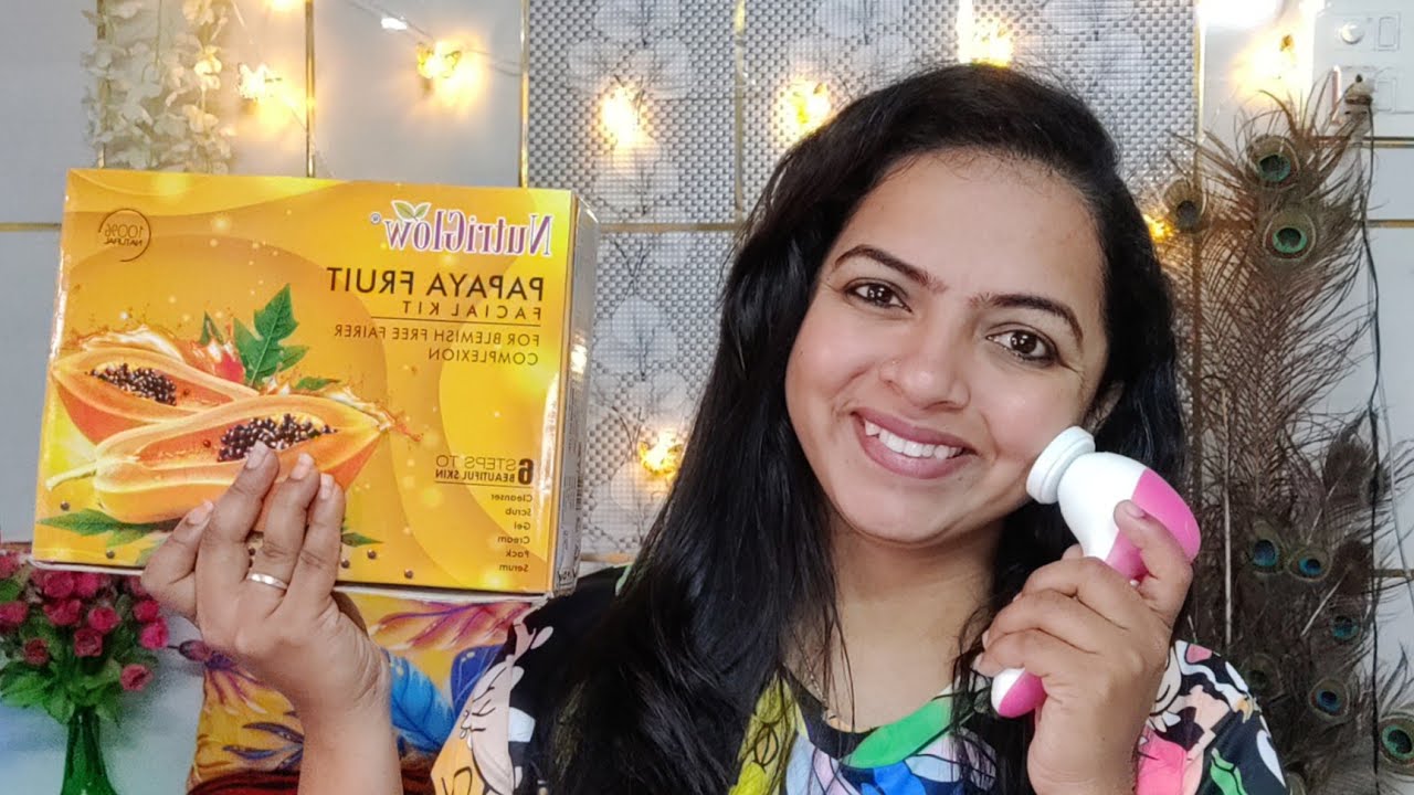 NutriGlow Papaya Fruit Facial Kit With 5 in 1 Face Massager from Meesho |👍🏻or👎🏻 Honest Review