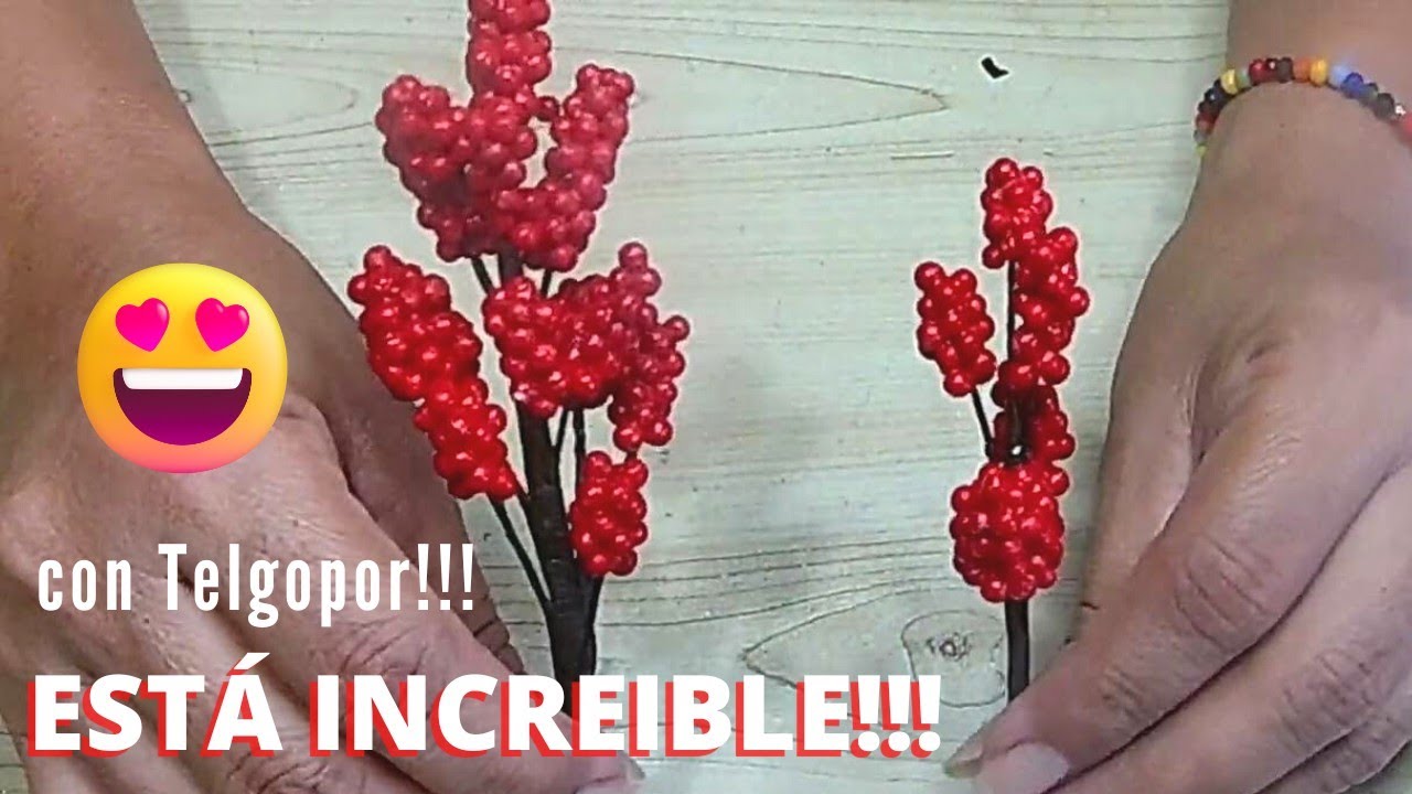 ¡ESTO ESTA INCREIBLE!😮TELGOPOR, UNICEL = FRUTOS ROJOS🍒 HAZ Y VENDE!💲MIRA CÓMO LO HAGO👀