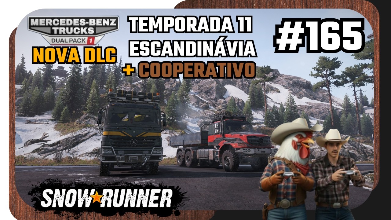 SNOWRUNNER - TESTANDO OS NOVOS CAMINHÕES MERCEDES-BENZ TRUCKS #165 + COOPERATIVO - PS5
