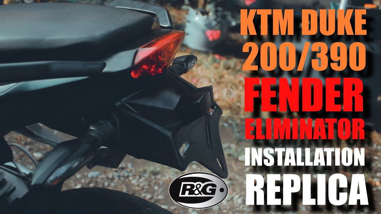 KTM Duke 200/390 Fender Eliminator Installation - R&G Tail Tidy - REPLICA!