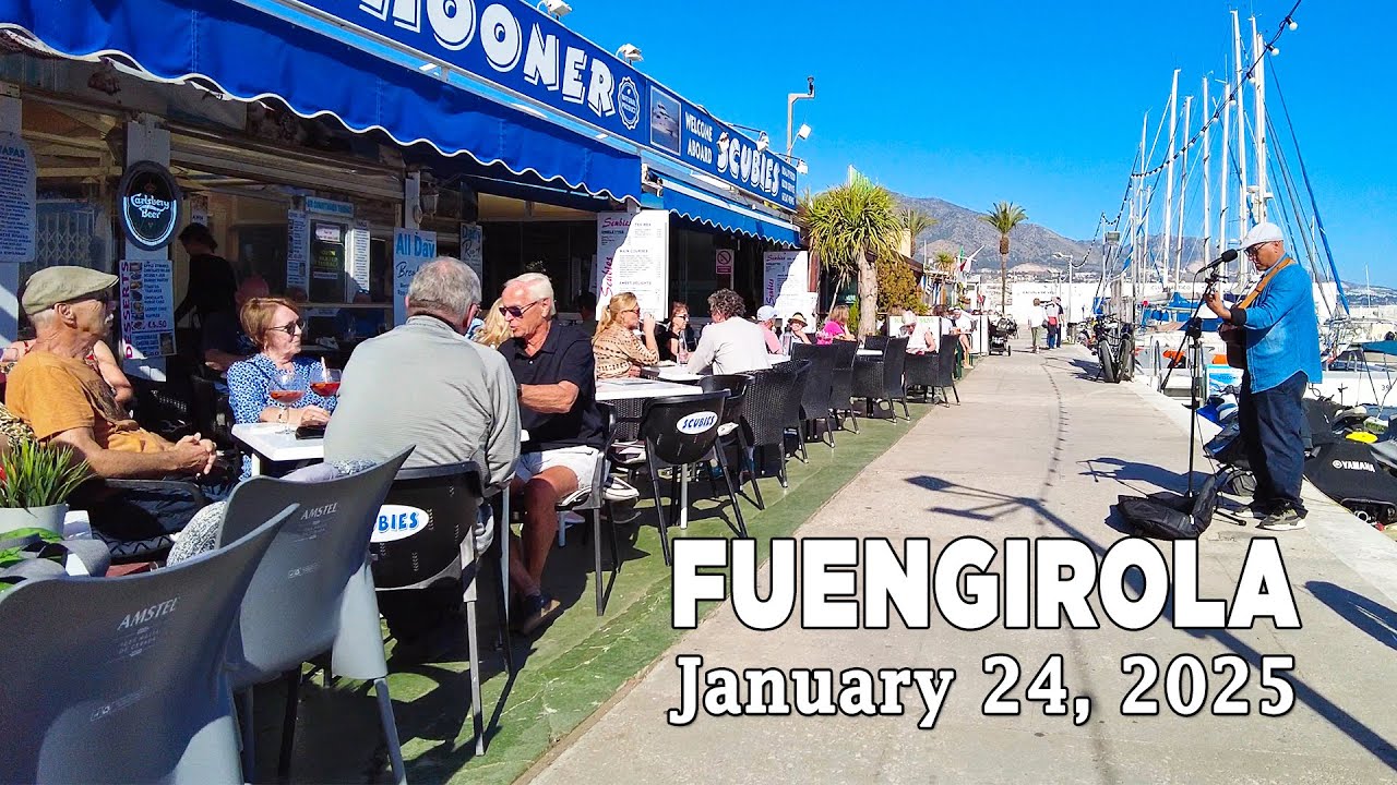 Fuengirola January 24, 2025 Walking Tour Malaga Costa del Sol Spain [4K]