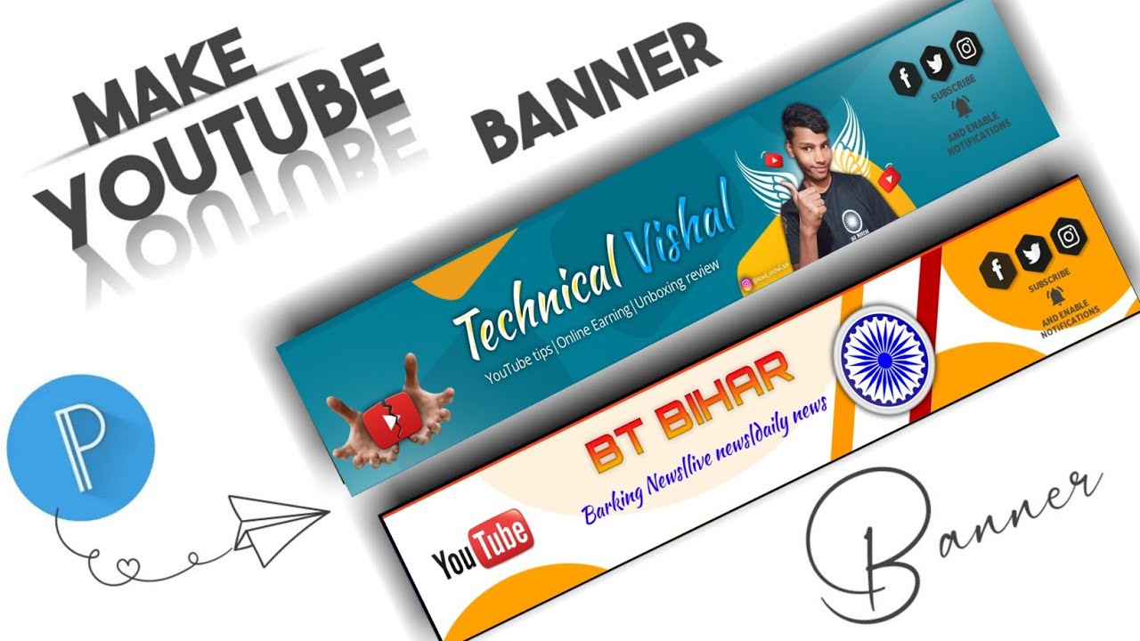 Youtube banner kaise banaye | New Banner Design🔥 | youtube channel banner kaise banaye