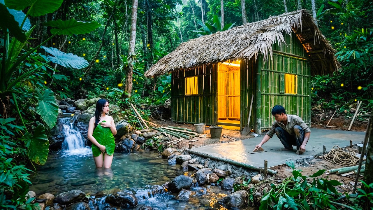 CEO Husband Returns to the Countryside &ndash; Building a Bamboo House in the Jungle with a 17-Year-Old