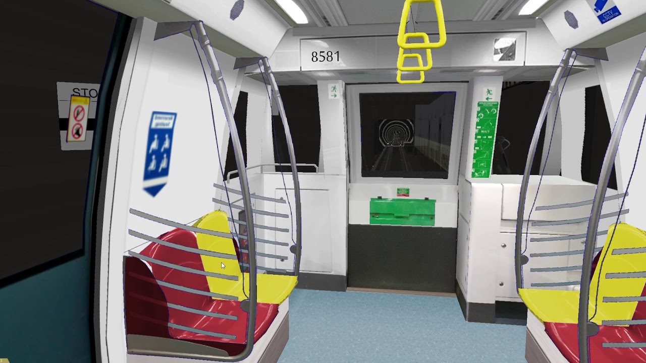 OpenBVE circle line joyride (Dhoby Ghaut to Harbourfront) Alstom Metropolis C830C