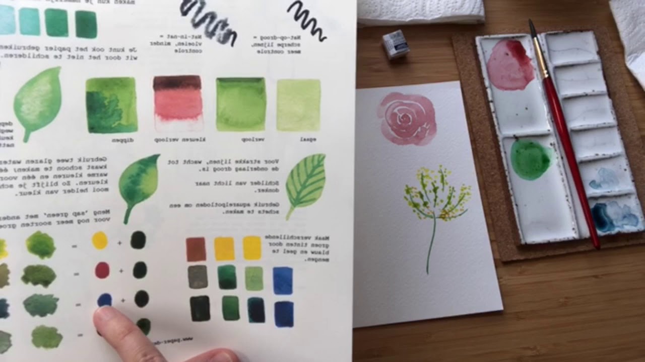 Plukboeket in aquarel - deel 1 van 4
