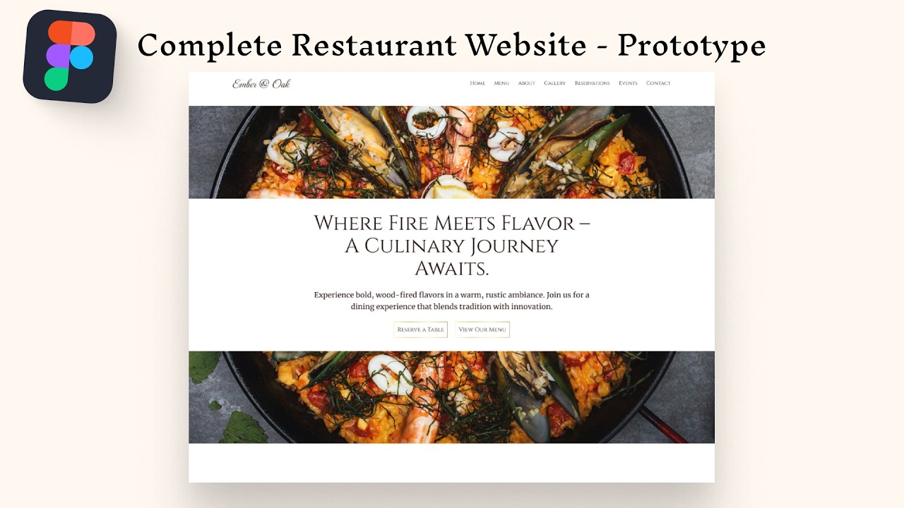 Figma Complete UI/UX Design Course - Restaurant Website | Part 11: Prototype